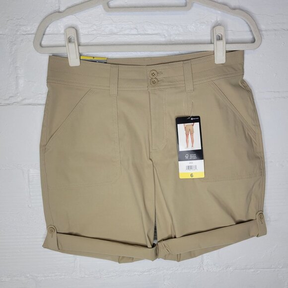 Eddie Bauer Pants - Eddie Bauer Women's Size 6 Shorts Rolled Hem Bermuda Short Brown UPF 50